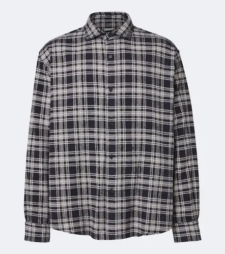 Camicia in cotone e seta a quadri - A.Presse - Modalova