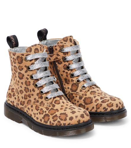 Botas de piel con estampado de leopardo - Monnalisa - Modalova