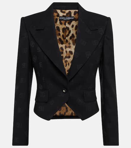 Cropped wool-blend blazer - Dolce&Gabbana - Modalova