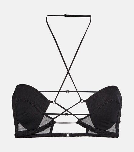 Tulle-trimmed wool bustier - Nensi Dojaka - Modalova
