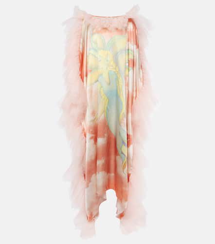 Printed tulle-trimmed silk kaftan - Rodarte - Modalova