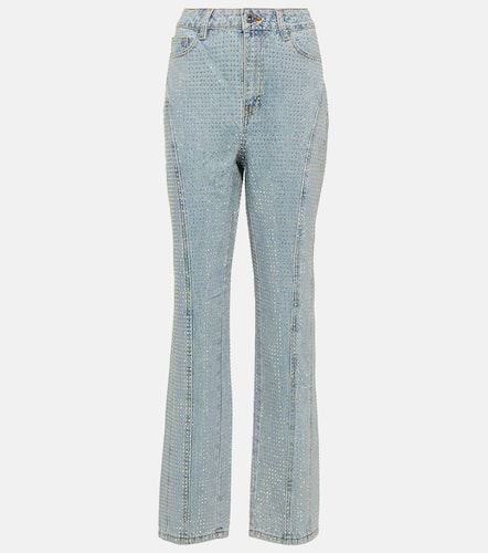 Embellished high-rise straight jeans - Self-Portrait - Modalova