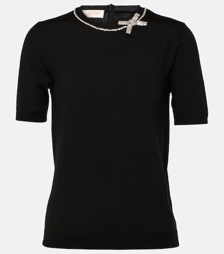 Embellished virgin wool top - Valentino Garavani - Modalova
