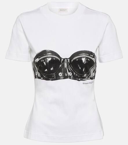 Camiseta de algodón estampada - Alexander McQueen - Modalova