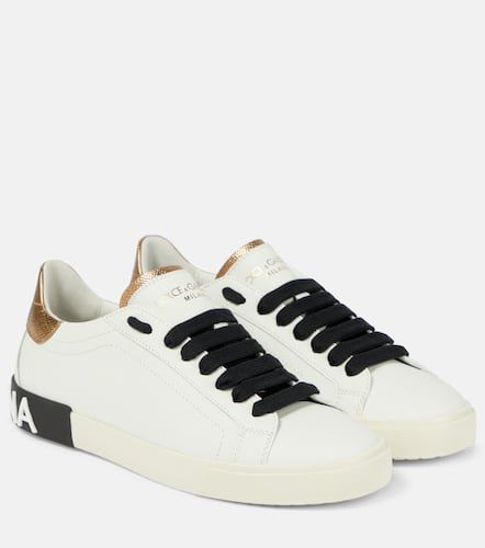 Embellished leather sneakers - Dolce&Gabbana - Modalova