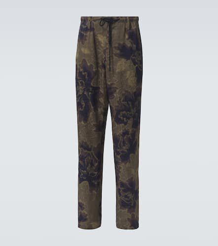 Printed straight pants - Dries Van Noten - Modalova