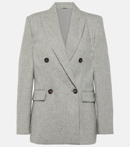 Wool and cashmere flannel blazer - Brunello Cucinelli - Modalova