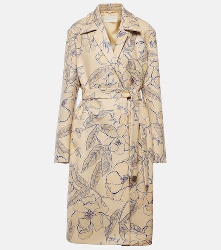 Floral wool-blend trench coat - Dries Van Noten - Modalova