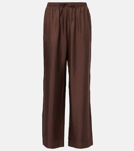 Aurelia high-rise crÃªpe wide-leg pants - Asceno - Modalova