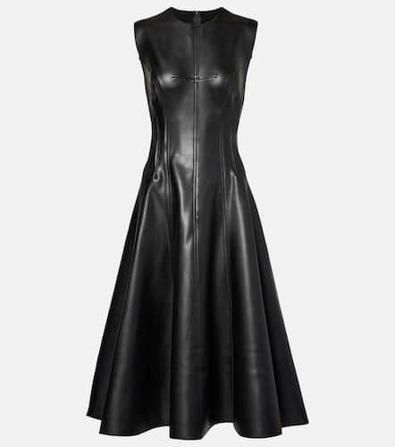 Grace faux leather dress - Norma Kamali - Modalova