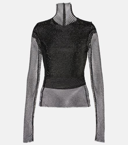 Valdai embellished fishnet crop top - Sportmax - Modalova