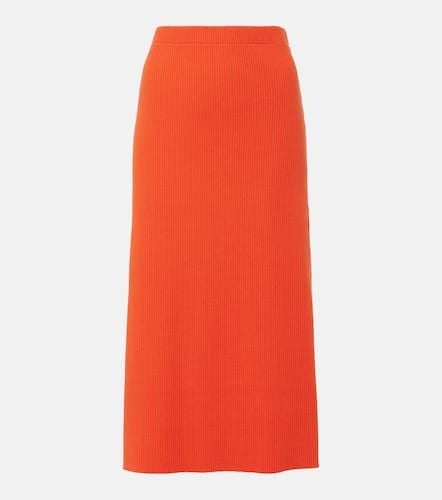 Ribbed-knit cotton-blend midi skirt - Vince - Modalova