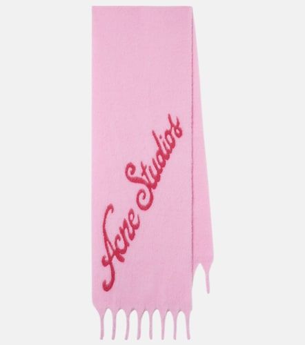 Bufanda en mezcla de alpaca con logo - Acne Studios - Modalova