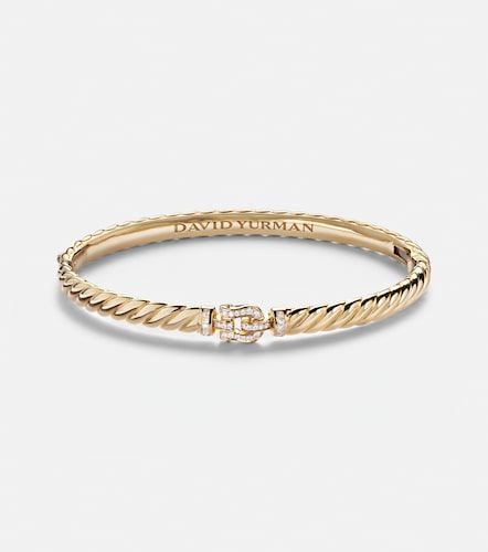 Pulsera Sculpted Cable Buckle de oro de 18 ct con diamantes - David Yurman - Modalova