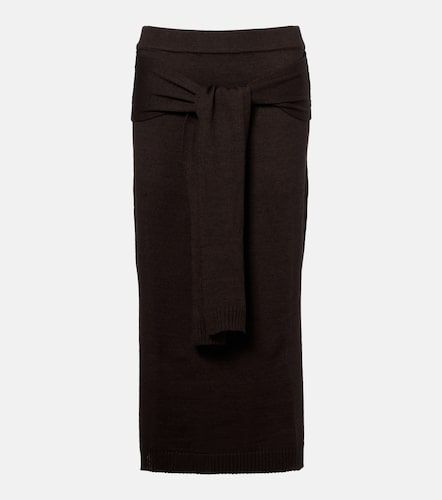 Trompe L'oil wool-blend midi skirt - Lemaire - Modalova
