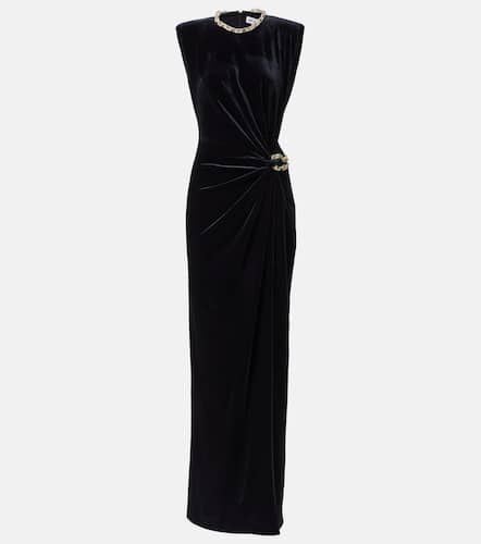 Embellished chain-detail velvet maxi dress - Self-Portrait - Modalova