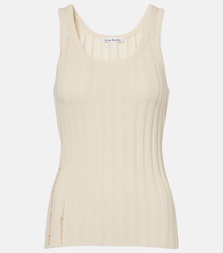 Tank top acanalado de mezcla de algodón - Acne Studios - Modalova