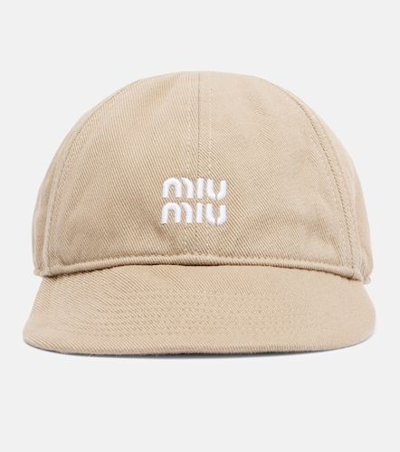 Miu Miu Logo denim baseball cap - Miu Miu - Modalova