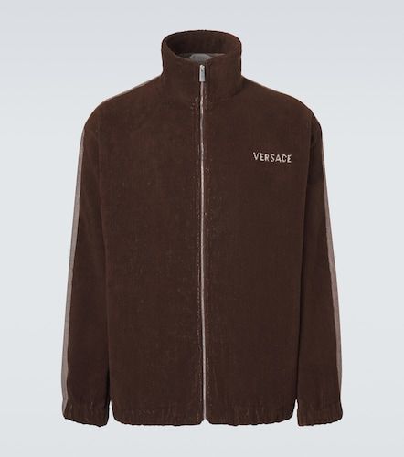 Sudadera de rizo de algodón con logo - Versace - Modalova