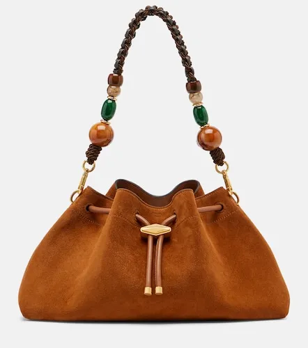 Cinch Medium beaded suede bucket bag - Jimmy Choo - Modalova