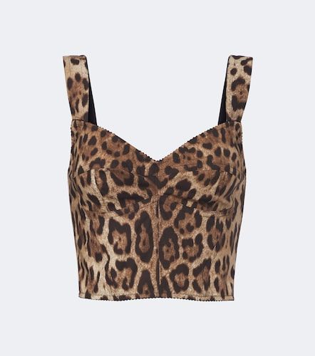 Top bustier en mezcla de algodón - Dolce&Gabbana - Modalova