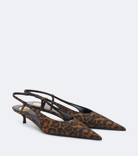 Secret leopard-print slingback pumps - Saint Laurent - Modalova