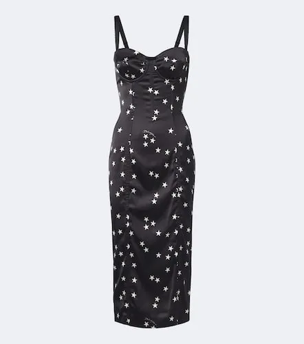 Printed satin bustier dress - Dolce&Gabbana - Modalova