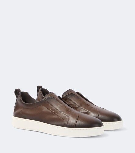 Victory leather slip-on sneakers - Santoni - Modalova