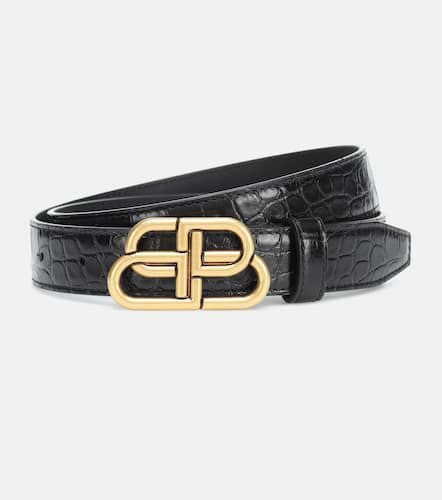 BB croc-effect leather belt - Balenciaga - Modalova