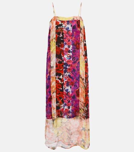 Floral patchwork midi dress - Dries Van Noten - Modalova