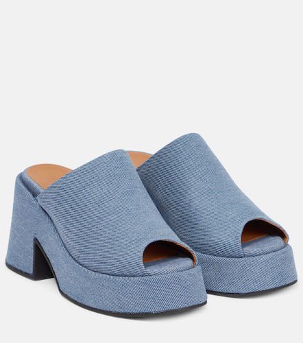 Ganni Platform denim mules - Ganni - Modalova