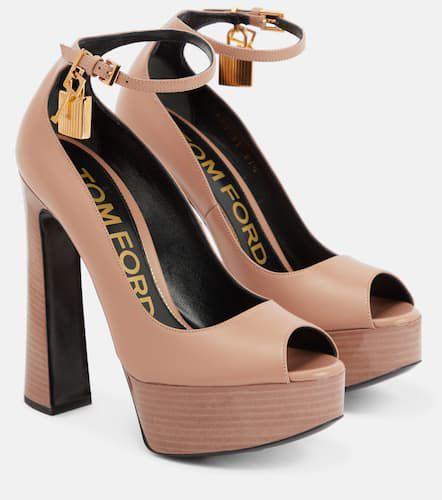 Padlock platform leather sandals - Tom Ford - Modalova