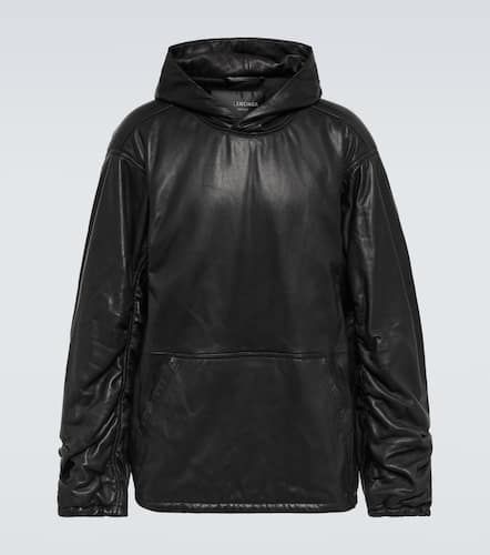 Balenciaga Oversized leather hoodie - Balenciaga - Modalova
