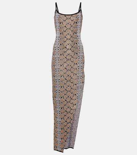 Vestido largo con estampado de serpiente - Balmain - Modalova