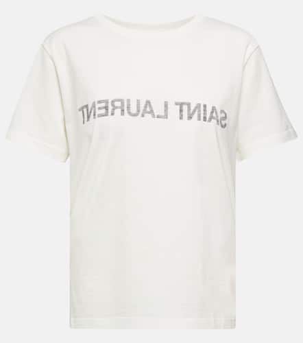 Saint Laurent Logo cotton T-shirt - Saint Laurent - Modalova