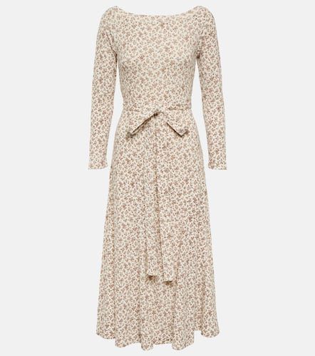 Floral jacquard cotton midi dress - Polo Ralph Lauren - Modalova