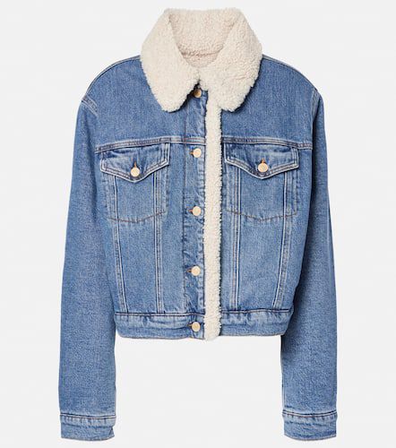 Chaqueta de denim con ribete de teddy - 7 For All Mankind - Modalova