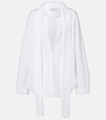 Alaïa Blusa Scarf in cotone - Alaia - Modalova