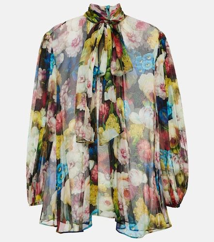 Bedruckte Bluse aus Seidenchiffon - Dolce&Gabbana - Modalova
