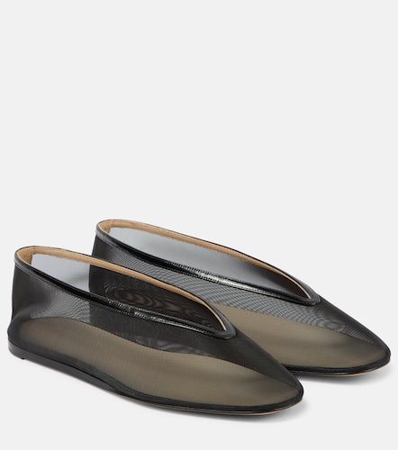 Luna leather-trimmed mesh ballet flats - Le Monde Beryl - Modalova
