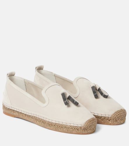 Espadrillas in suede con monili - Brunello Cucinelli - Modalova