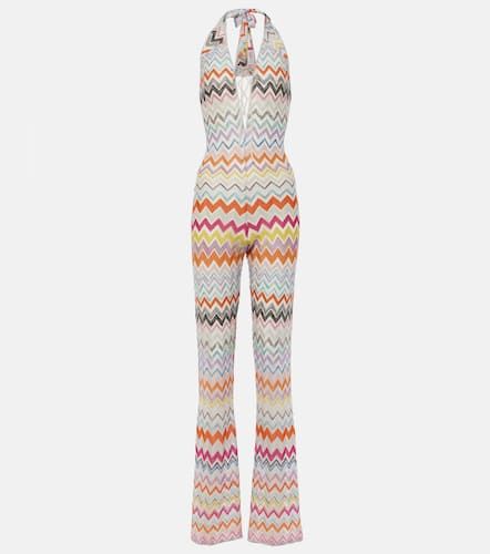 Mono de lamé con cuello halter en zigzag - Missoni - Modalova