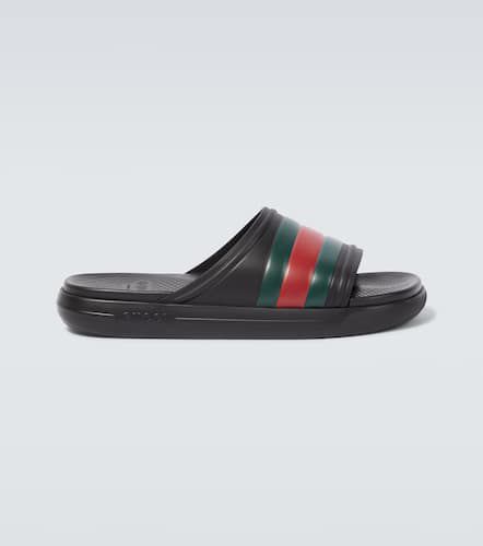 Gucci Web rubber slides - Gucci - Modalova