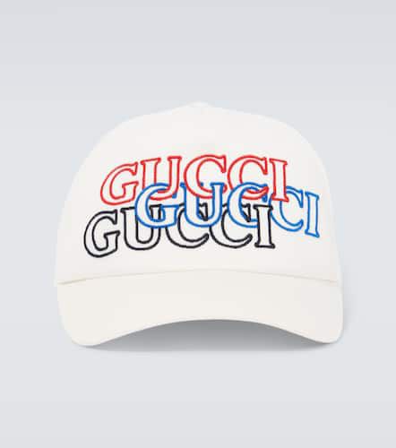 Logo embroidered cotton baseball cap - Gucci - Modalova