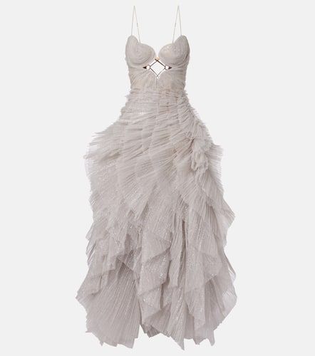 Sureya cutout ruffled tulle gown - Maria Lucia Hohan - Modalova
