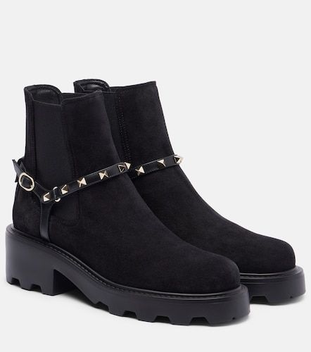 Botines Rockstud 55 de ante - Valentino Garavani - Modalova