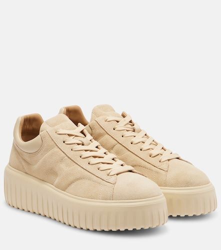Sneakers con plateau H-Stripes in suede - Hogan - Modalova