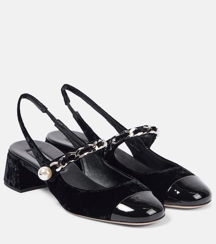 Miu Miu 35 embellished velvet pumps - Miu Miu - Modalova