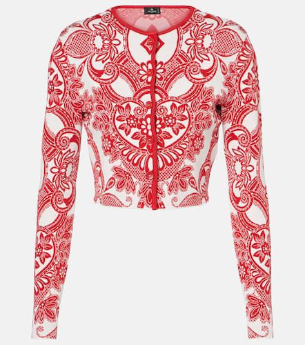 Cardigan cropped con stampa paisley - Etro - Modalova