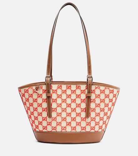GG Small raffia-effect tote bag - Gucci - Modalova